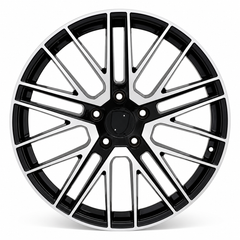 Porsche PR 28 21x9.5 5x130 et61 71.6 BLACK MACHINE FACE