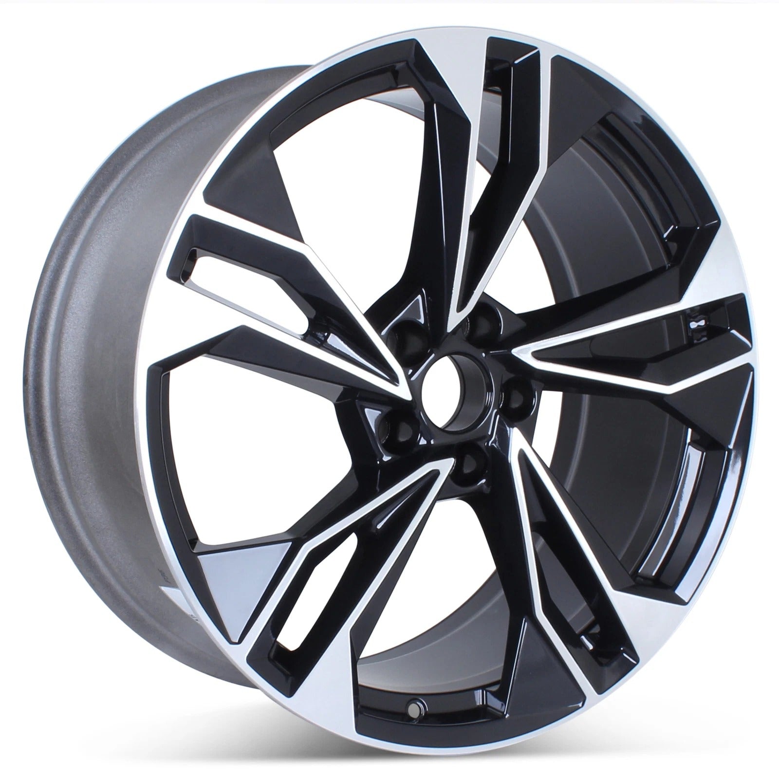 Audi AD 166 21x9 5x112 et25 66.45 BLACK MACHINE FACE