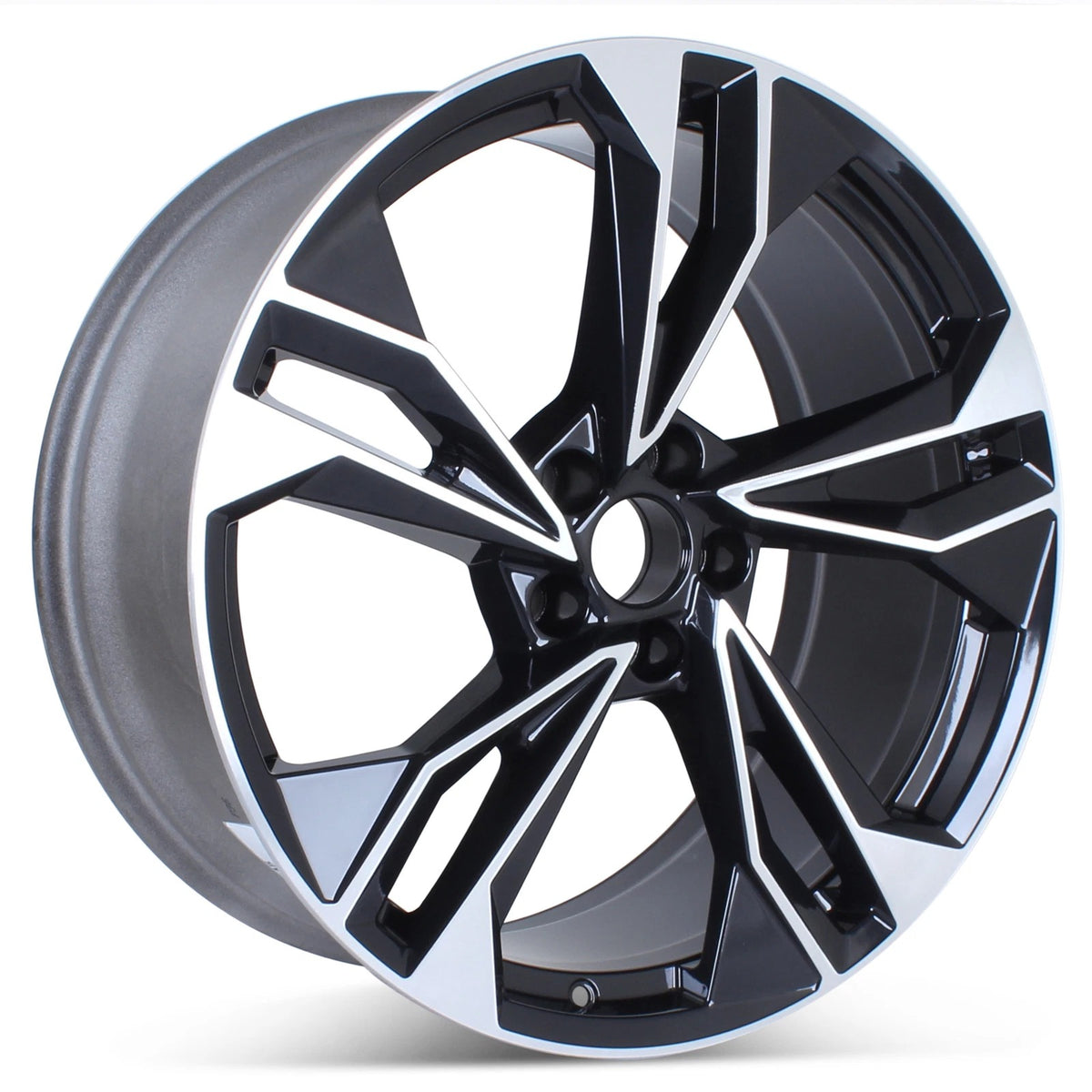 Audi AD 166 21x9 5x112 et25 66.45 BLACK MACHINE FACE