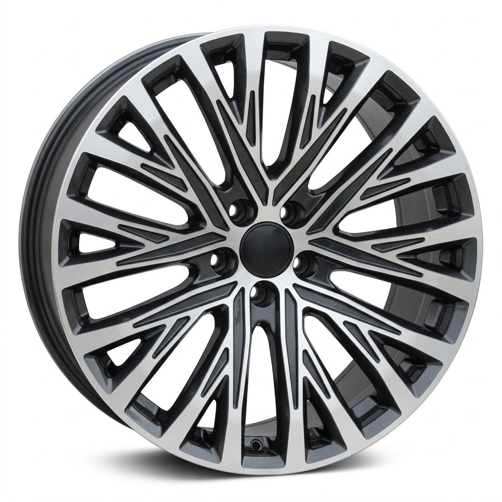 Audi AD 70 20x9 5x112 et30 66.45 BLACK MACHINE FACE