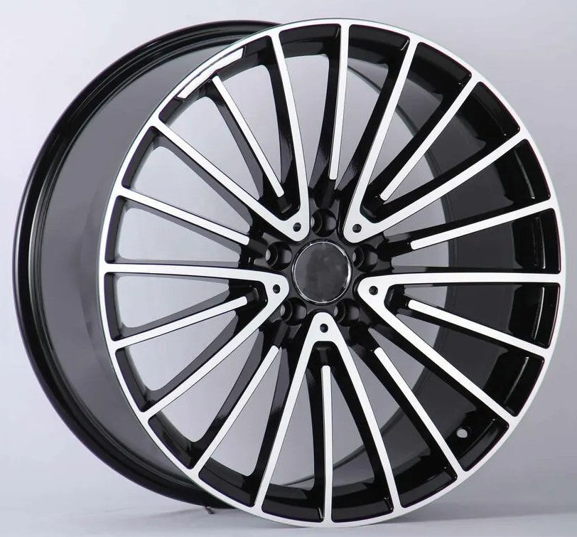 Mercedes MB 33 21x10 5x112 et48 66.5 BLACK MACHINE FACE