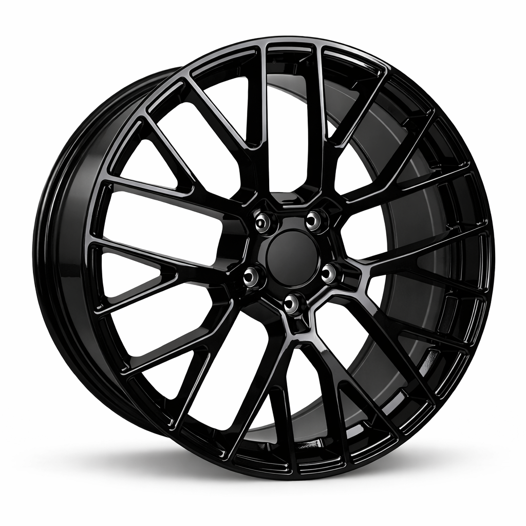 Porsche PR 04 20x9.5 5x130 et46 71.6 GLOSS BLACK
