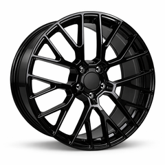 Porsche PR 04 20x9.5 5x130 et46 71.6 GLOSS BLACK
