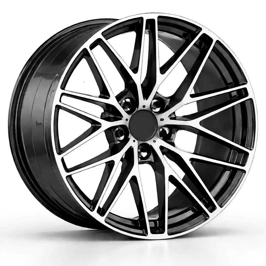 Porsche PR 26 21x11 5x130 et58 71.6 BLACK MACHINE FACE
