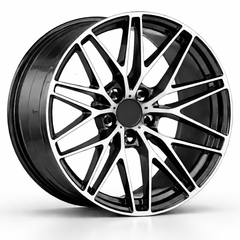 Porsche PR 26 21x11 5x130 et58 71.6 BLACK MACHINE FACE