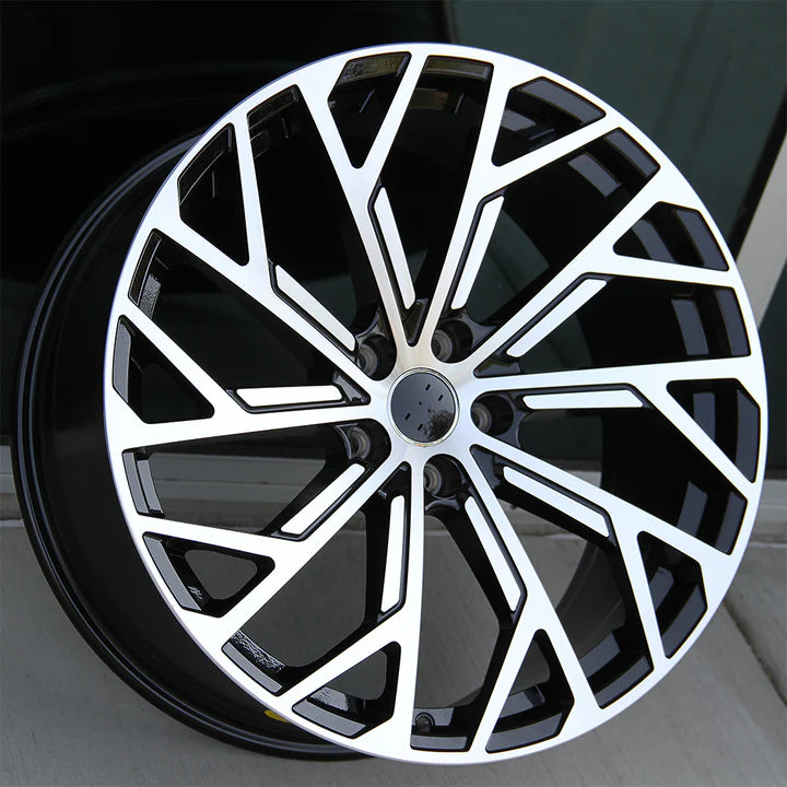 Audi AD 46 20x9 5x112 et30 66.45 BLACK MACHINE FACE
