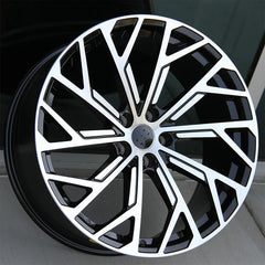 Audi AD 46 20x9 5x112 et30 66.45 BLACK MACHINE FACE