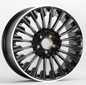 Mercedes  MB 121 19x8 5x112 et36 66.5 BLACK MACHINE LIP